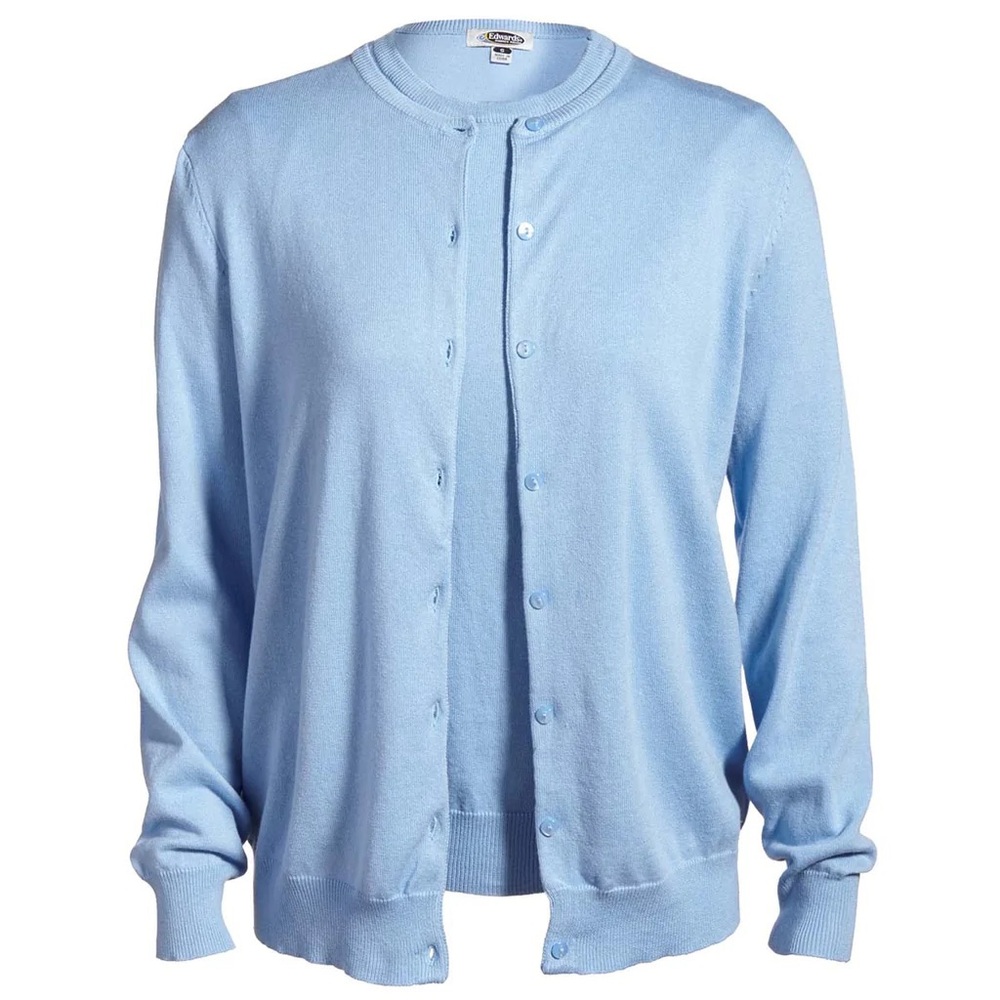 Edwards Garments Women's Sky Blue Corporate Performance Twinset Sweater